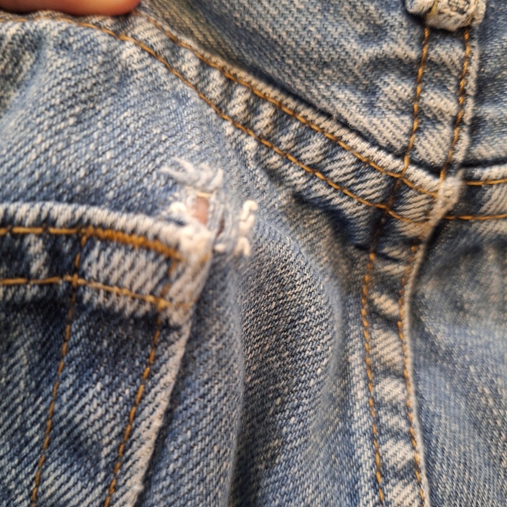 Levi's 505 Straight Fit Jeans Mens 38x32 Blue Denim Cotton Classic Casual AS IS - Picture 8 of 10